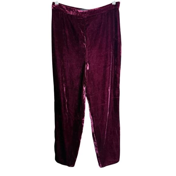 House of Harlow 1960 x REVOLVE Kate Pants Red Wine Velvet S Whimsigoth $188 - Picture 1 of 9